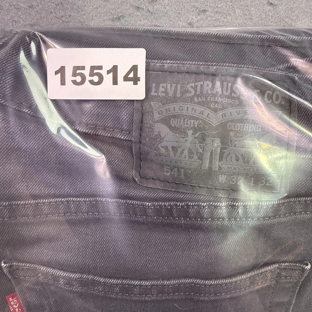 Levi's 541 Athletic Fit Jeans Mens 32x32 Black Tapered Stretch Denim